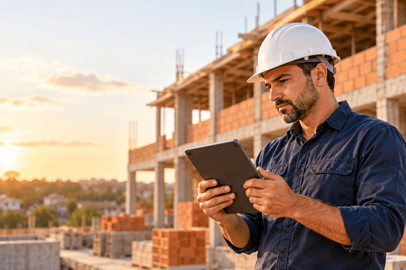 Construtor usando o Fechô em uma obra